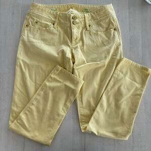 Lilly Pulitzer Worth Skinny Mini Vibrant Yellow Pants Cotton Rayon Blend Size 2